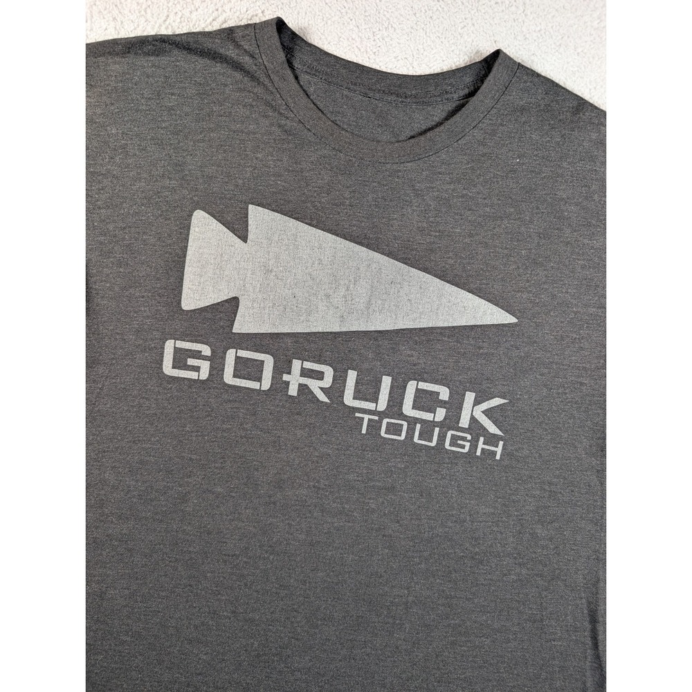 GORUCK Tough Graphic T-Shirt Mens Charcoal Heather Grey Short‎ Sleeve Tee